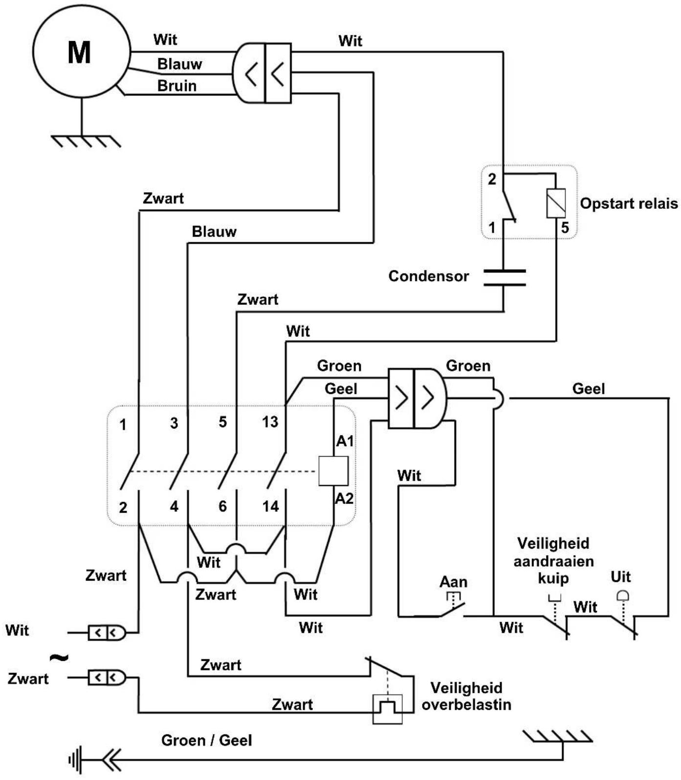 Santos N° 28 - Elektrische schema 100 - 120V 50/60Hz - 1