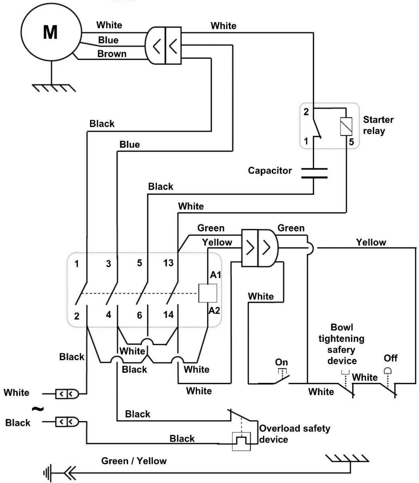 Santos N° 68 - Electrical wiring diagram 110 - 120V 50/60Hz - 1