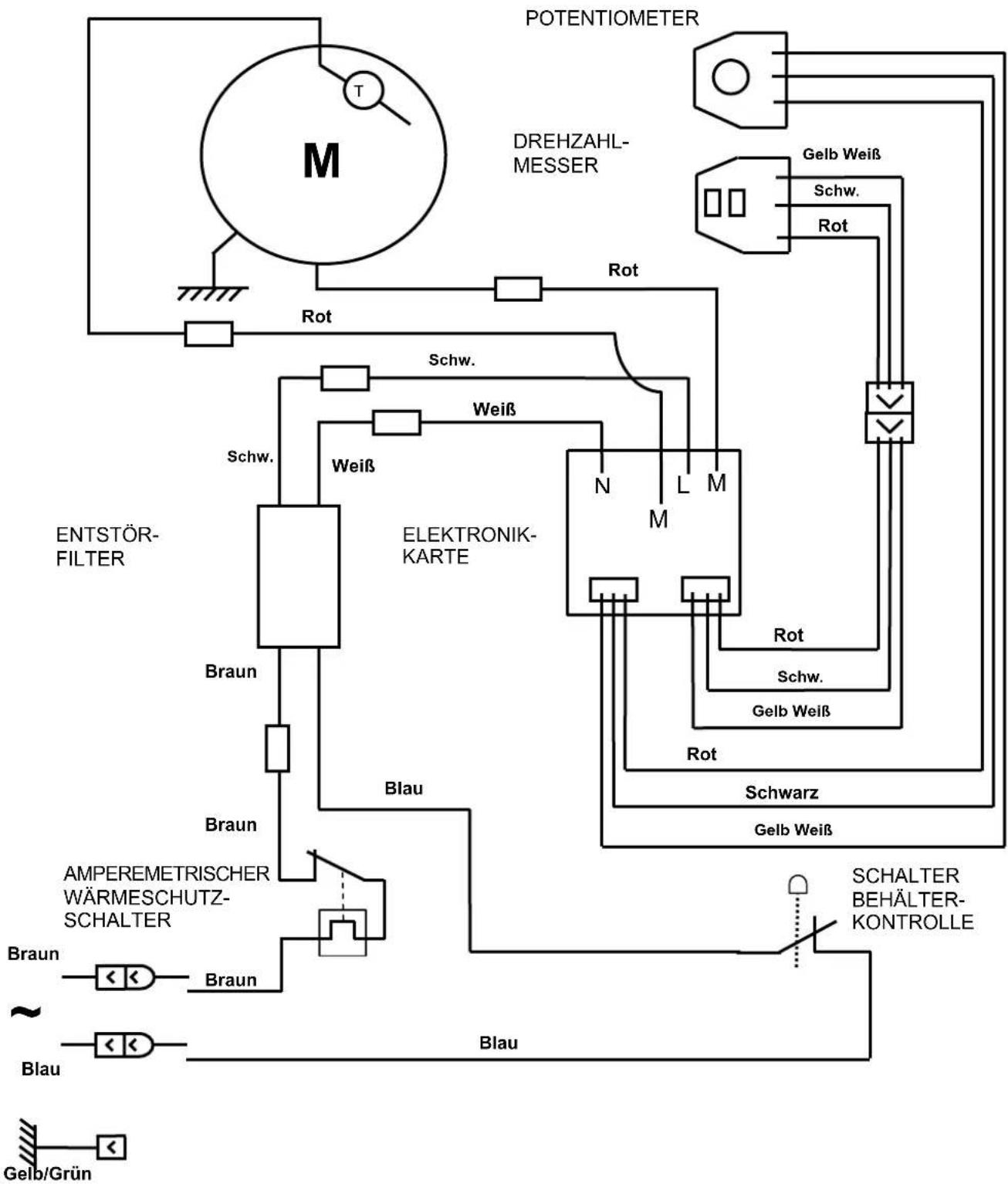 Santos N° 54 - Schaltplan 110-120V\~ 50/60Hz - 2