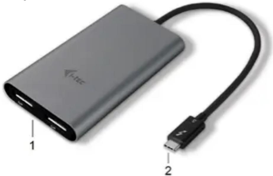 i-TEC TB3DUAL4KDP - OMSCHRIJVING VAN DE ADAPTER - 1