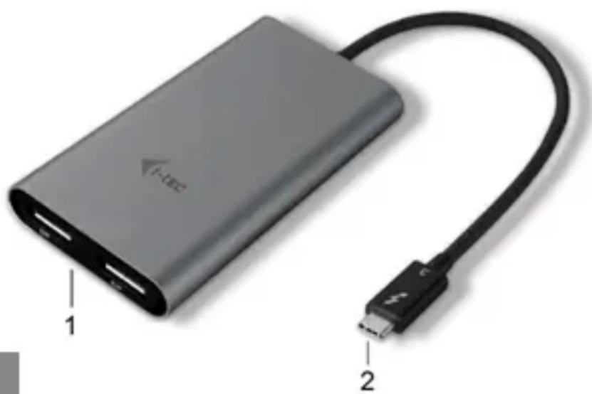 i-TEC TB3DUAL4KDP - DESCRIPTION DE L'ADAPTATEUR - 1