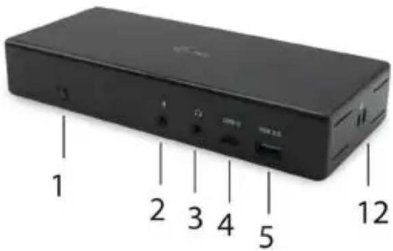 i-TEC C31QUATTRODOCKP - Pannello frontale: - 1