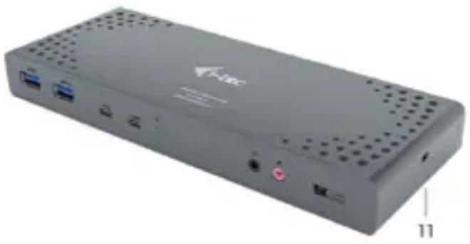 i-TEC CADUA4KDOCKPDLUK - Rear panel: - 1