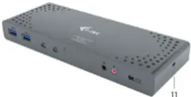 i-TEC CADUA4KDOCKPDLUK - Panel trasero: - 1