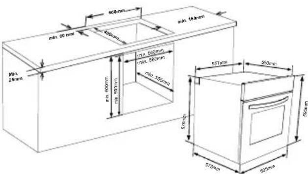 SHARP K62V19IM0EU - INSTALLATION DU FOUR EN-CASTRABLE - 3