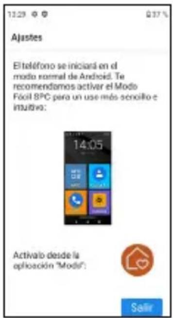 SPC Zeus 4G Pro - ENDBILDSCHIRM FÜR DIE ANPASSUNG DER TEXTGROSSE UND ERKLÄRUNG EINFACHER MODUS - 2