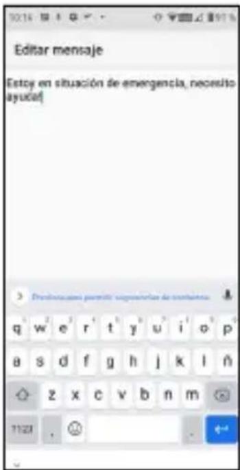 SPC Zeus 4G Pro - Pulsa sobre Editor el mensaje para modifier el mensaje SMS: - 1