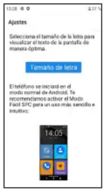 SPC Zeus 4G Pro - REGOLAZIONE E SPIEGAZIONE DELLA DIMENSIONE DEL TESTO DELLA SCHERMATA FINALE MODALITA FACILE - 1