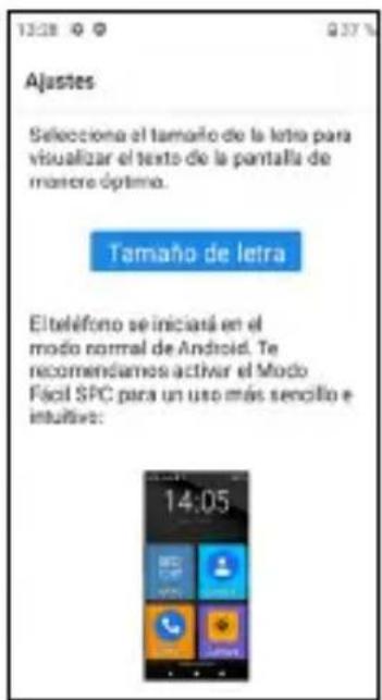 SPC Zeus 4G Pro - ÉCRAN FINAL DE RÉGLAGE DE LA TAILLE DU TEXTE ET EXPLICATION MODE FACILE - 1