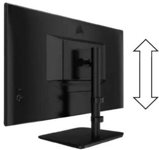 CORSAIR Xeneon 32UHD144 - AJUSTE DE LA ALTURA Y EL GIRO - 2