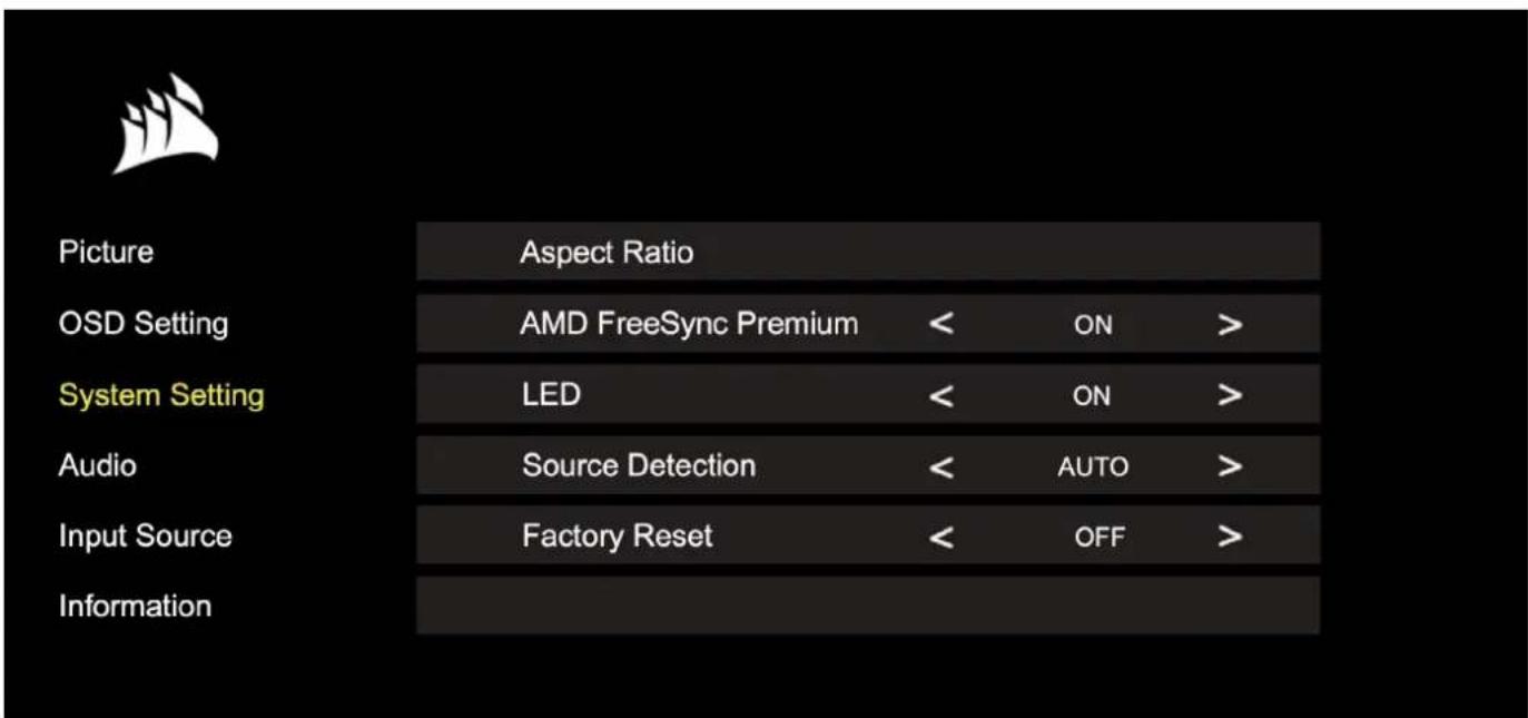 CORSAIR Xeneon 32UHD144 - OSD: HactpoIka cnCTembl - 1