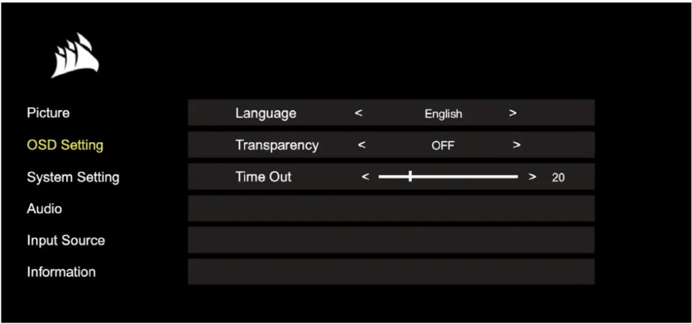 CORSAIR Xeneon 32UHD144 - OSD - OSD Setting - 1