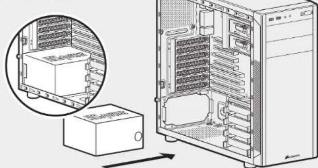 CORSAIR Carbide 100R - Installing the PSU (Power Supply Unit) - 1