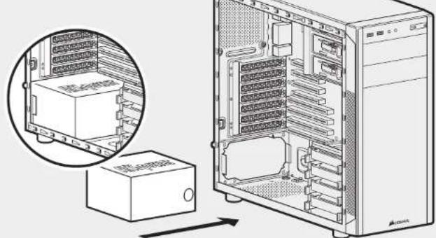 CORSAIR Carbide 100R - 4.安装PSU(電源供應裝置) - 1