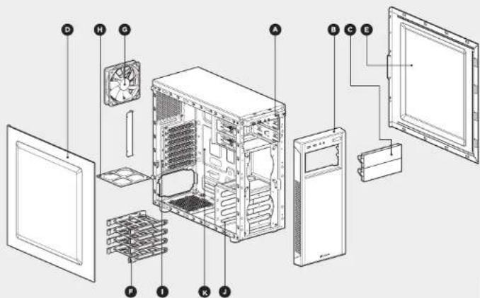 CORSAIR Carbide 100R - Recursos do gabinete - 1