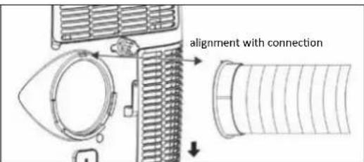 Tomado TMA1201W - INSTALLING THE AIR DISCHARGE HOSE - 2