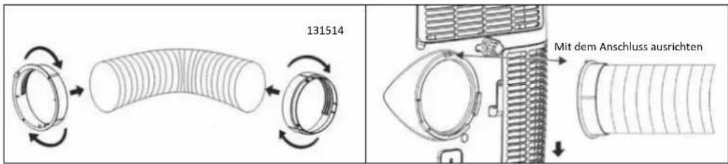 Tomado TMA1201W - INSTALLIEREN DES ABLUFTSCHLAUCHS - 1