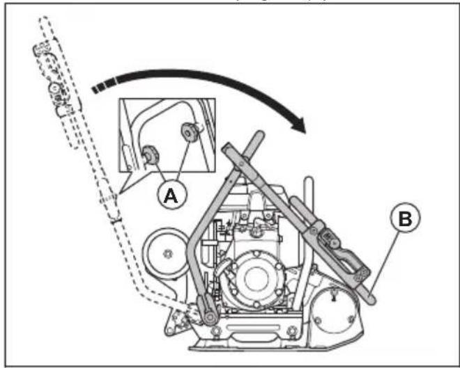 HUSQVARNA LF 50 L - Pour régler le produit en position de transport - 1