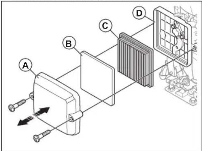 HUSQVARNA LF 50 L - Pour nettoyer et remplacer le filtre à air - 3