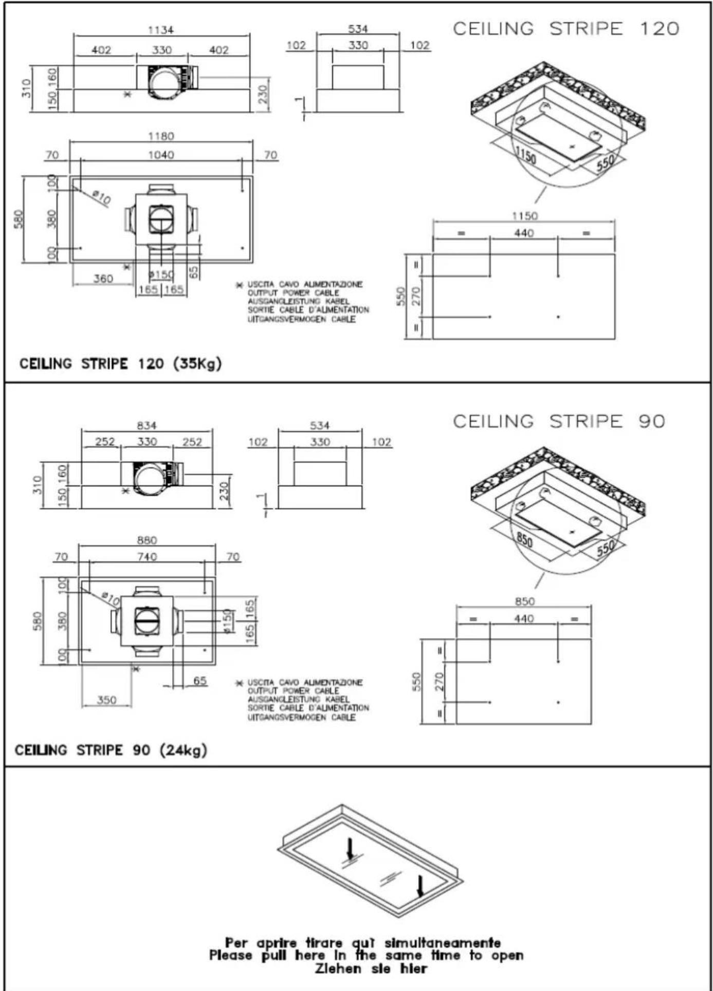 EICO Romeo 80 N SM ECO - DISTANTE 90 - DISTANTE 120 - CEILING STRIPE 90 - CEILING STRIPE 120 - 22