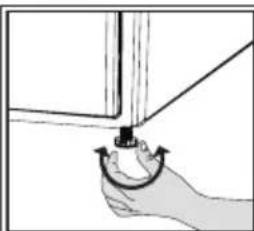 BEKO DF8421TX0 - Verstellen van de pootjes - 1