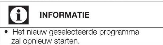 BEKO HTV7733XWO1 - Wijziging van de programmaselectie na de start van het programma: - 1