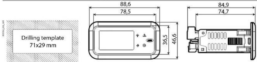 Carel µChiller - Dimensions - mm (in) - 1