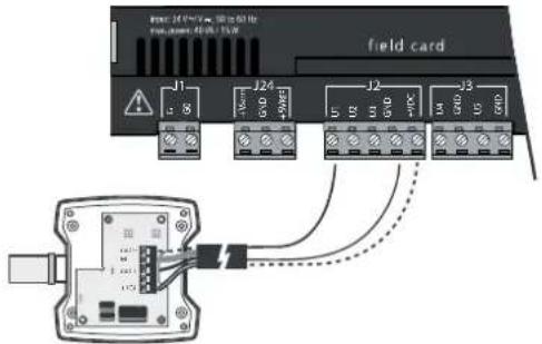 Carel pRack pR300 - Raccordement des sondes actives 0...10 V - 1