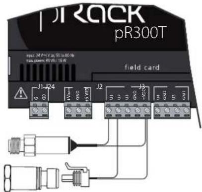 Carel pRack pR300T - Raccordement dessondesdepressionencourant - 1
