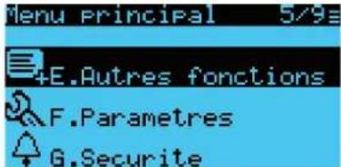 Carel pRack pR300T - Page-ecran de menu - 1