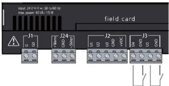 Carel pRack pR300T - Raccordementdesentreesanalogiquessélectionnées comme ON/OFF - 1