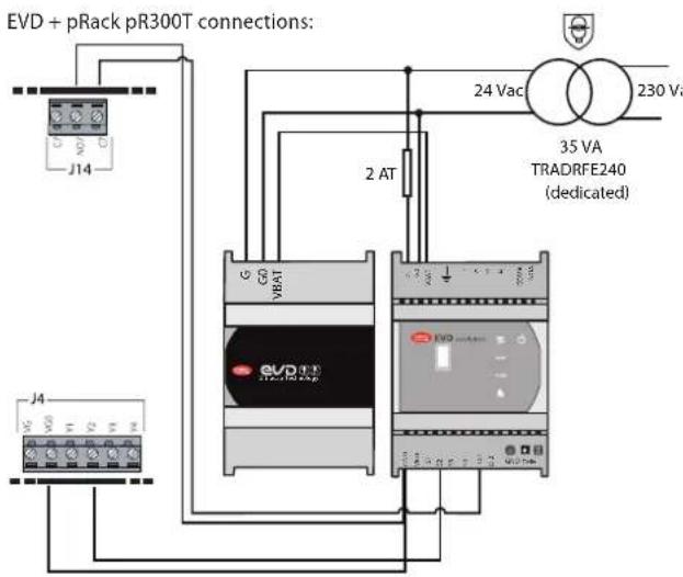 Carel pRack pR300T - Raccordement des vannes HPV et RPRV - 2