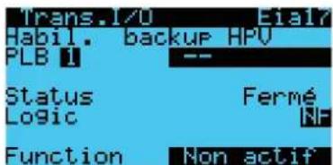 Carel pRack pR300T - Paramètres de la fonction backup - 5