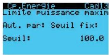 Carel pRack pR300T - Blocage de la puissance maximale - 1