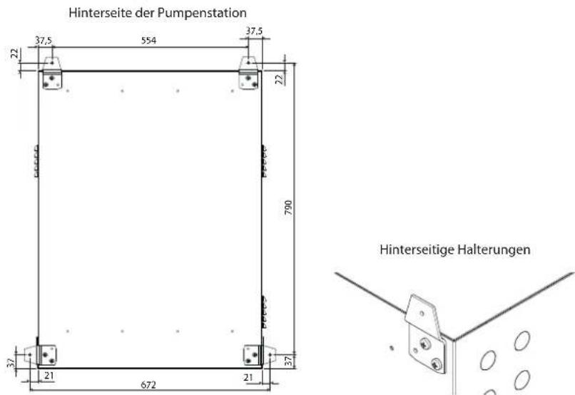 Carel chillBooster - Bohrungen für die Wandmontage - 1