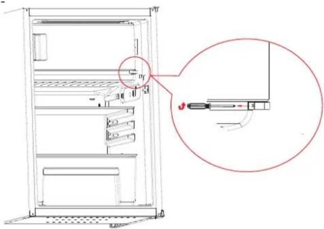 SILVERCREST SKS 121 A1 - Modificación del tope de la puerta del congelador - 2