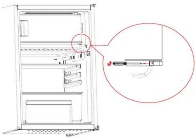 SILVERCREST SKS 121 A1 - Türanschlag des Gefrierfachs ändern - 2