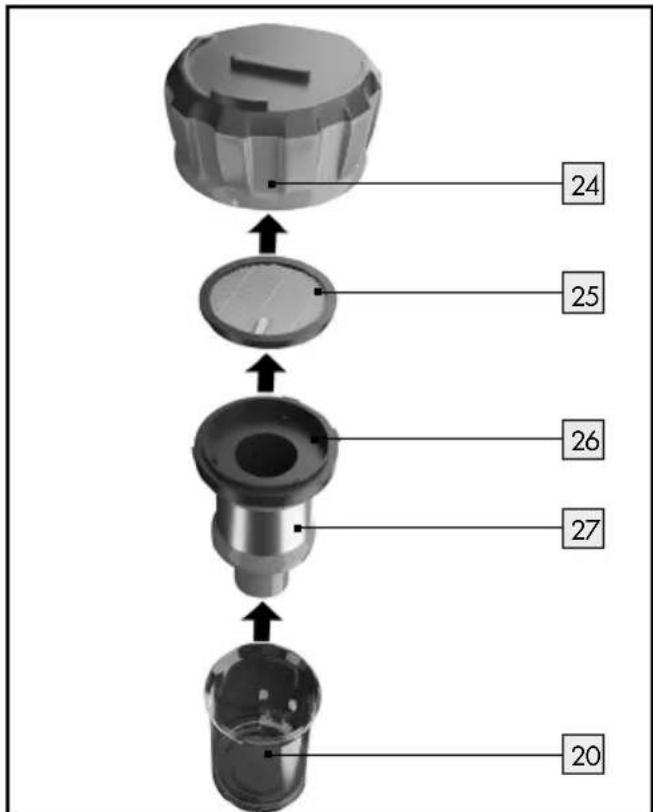 SILVERCREST SHAZ 22.2 E6 - To clean the filters, follow these steps: - 2