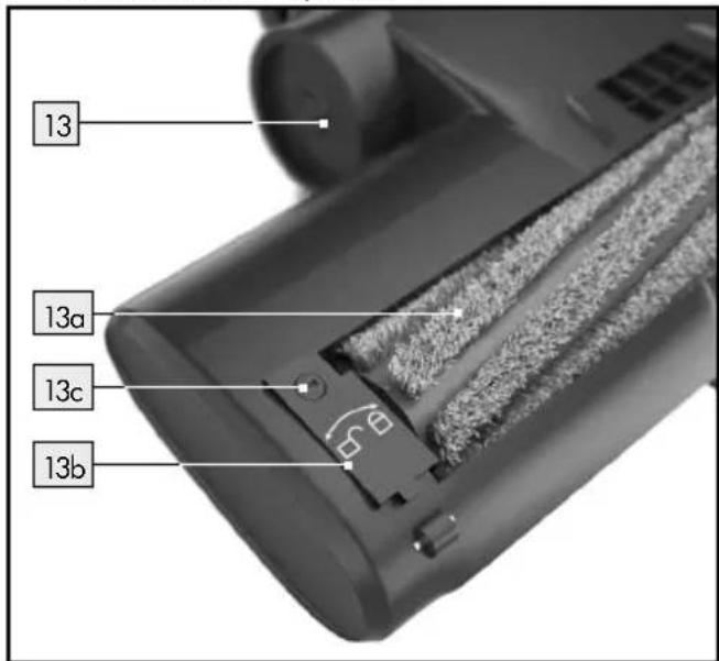 SILVERCREST SHAZ 22.2 E6 - Cleaning the rotating brush roller: - 1