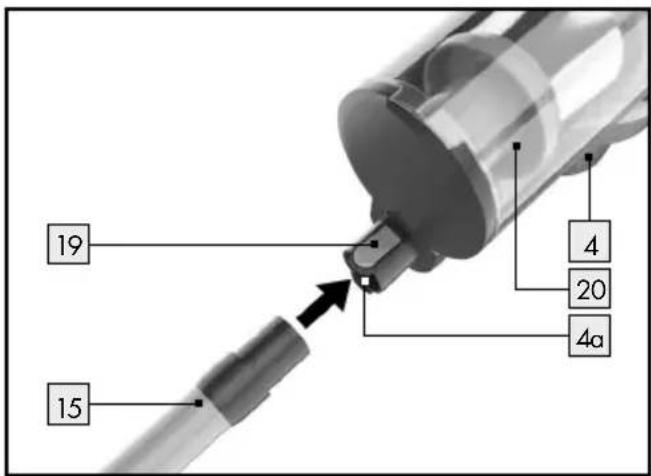 SILVERCREST SHAZ 22.2 E6 - Aluminium suction tube: - 2