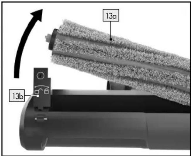 SILVERCREST SHAZ 22.2 E6 - Czyszczenie obrotowej wałka szczotki: - 2