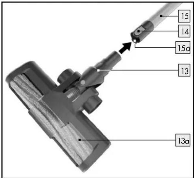 SILVERCREST SHAZ 22.2 E6 - Tubo de aspiración de aluminio: - 4
