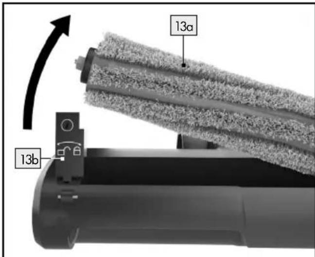 SILVERCREST SHAZ 22.2 E6 - Cleaning the rotating brush roller: - 2