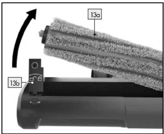 SILVERCREST SHAZ 22.2 E6 - Roterende borstelrol reinigen: - 2