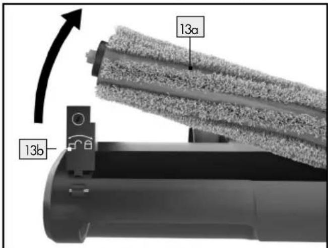 SILVERCREST SHAZ 22.2 E6 - Rengoring af den roterende børsterulle: - 2