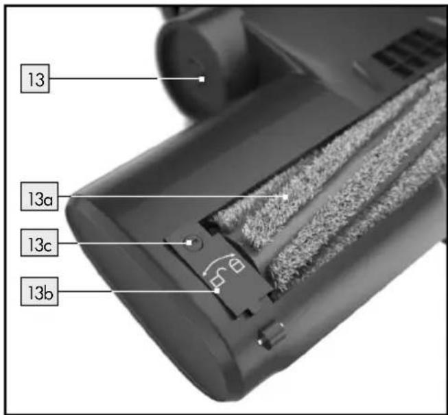 SILVERCREST SHAZ 22.2 E6 - Nettoyer le rouleau-brosse rotatif : - 1