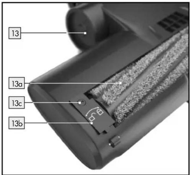 SILVERCREST SHAZ 22.2 E6 - Roterende borstelrol reinigen: - 1
