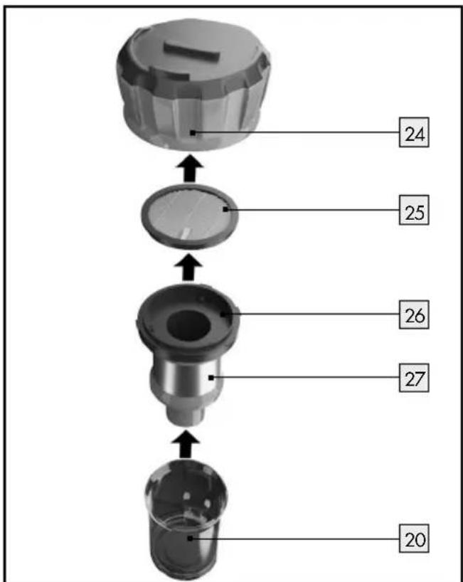SILVERCREST SHAZ 22.2 E6 - Para limpar los filtros, procede como sigue: - 2