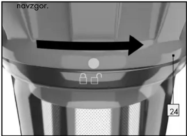 SILVERCREST SHAZ 22.2 E6 - Pri cišćenju filtrov ravnajte, kot sledi: - 1