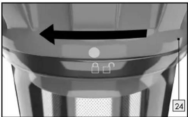 SILVERCREST SHAZ 22.2 E6 - Pri ciisteni filtru postupujte nasledujicim zpusobem: - 3